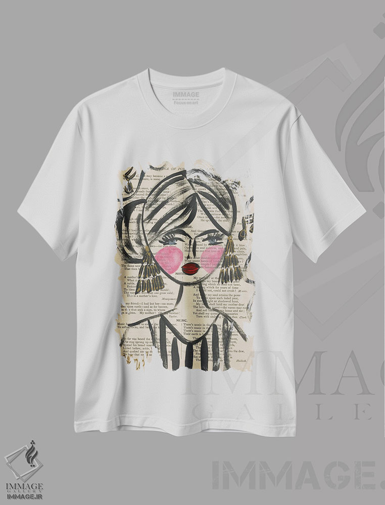 تیشرت طرح دار خاطرات موسیقی، تزئینی اثر برندا بوش | فروشگاه ایماژ
