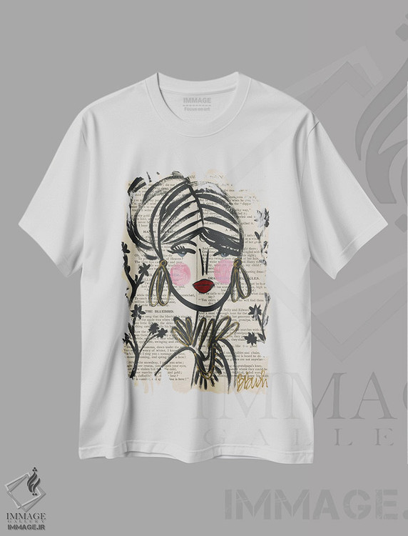 تیشرت طرح دار آغوش بهار، تزئینی اثر برندا بوش | فروشگاه ایماژ