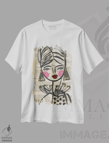 تیشرت طرح دار او به رنگین کمان ها ایمان داشت، تزئینی اثر برندا بوش | فروشگاه ایماژ