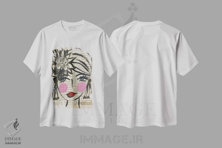 تیشرت طرح دار او رویای گل ها را می بیند، تزئینی اثر برندا بوش | immage.ir
