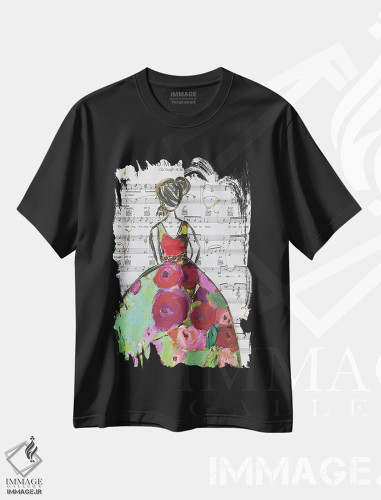 تیشرت طرح دار دیگر اشکی نیست، تزئینی اثر برندا بوش | فروشگاه ایماژ