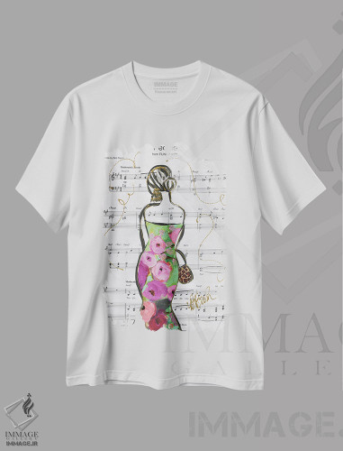 تیشرت طرح دار مردم، تزئینی اثر برندا بوش | فروشگاه ایماژ