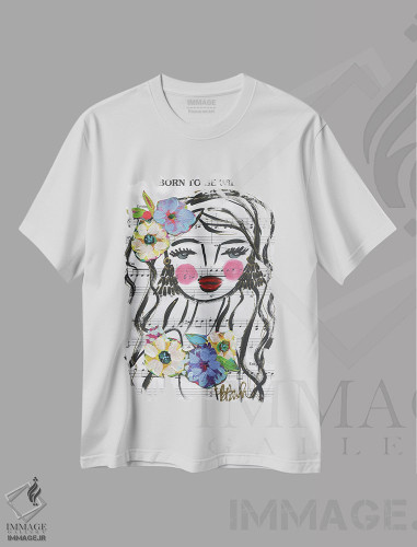 تیشرت طرح دار زاده شده برای سرکشی، تزئینی اثر برندا بوش | فروشگاه ایماژ