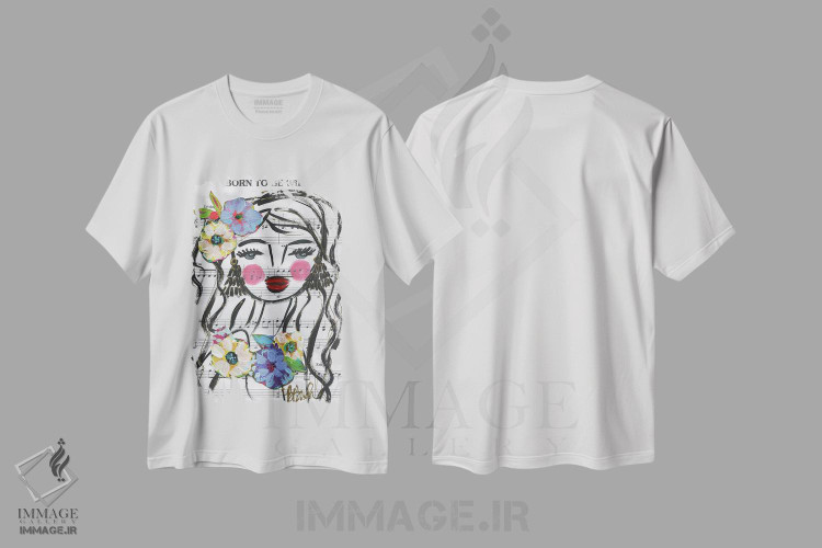 تیشرت طرح دار زاده شده برای سرکشی، تزئینی اثر برندا بوش | فروشگاه ایماژ