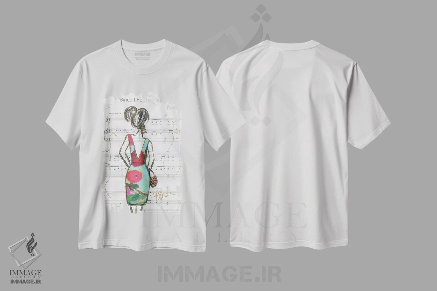 تیشرت طرح دار از وقتی عاشقت شدم، تزئینی اثر برندا بوش | فروشگاه ایماژ