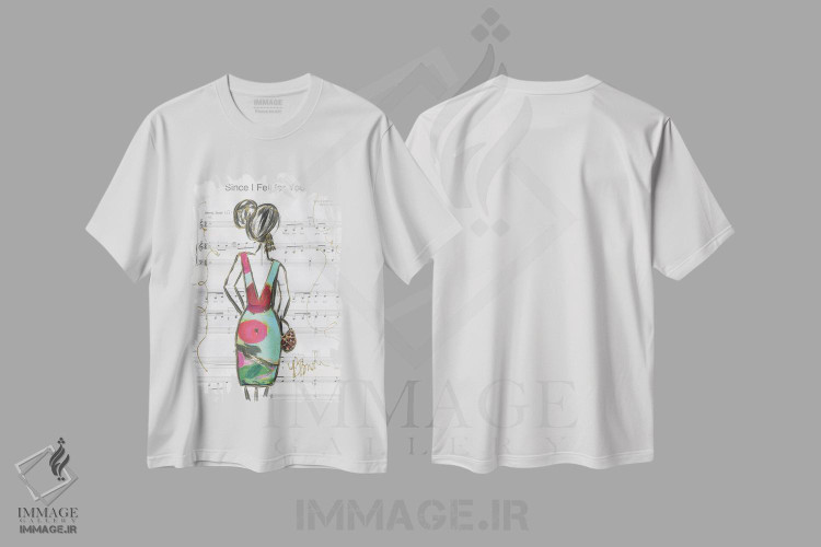 تیشرت طرح دار از وقتی عاشقت شدم، تزئینی اثر برندا بوش | فروشگاه ایماژ