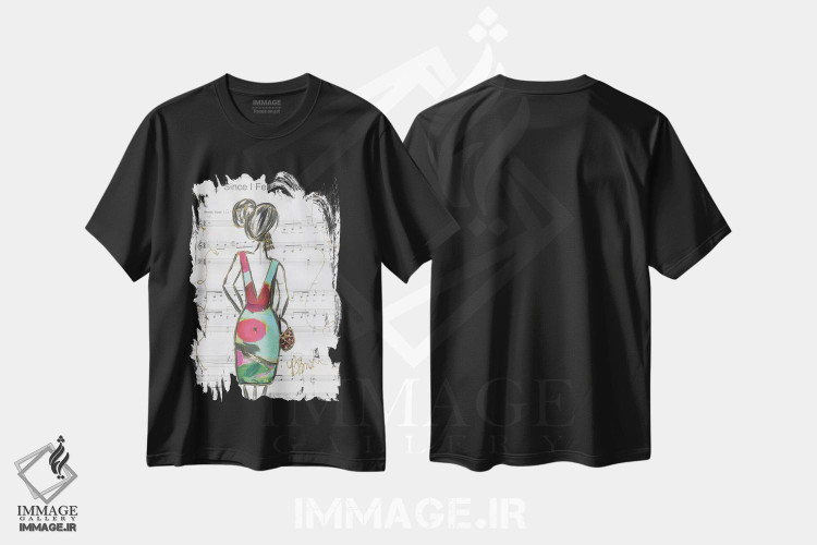تیشرت طرح دار از وقتی عاشقت شدم، تزئینی اثر برندا بوش | immage.ir