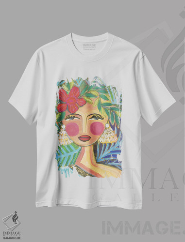 تیشرت طرح دار الهه یونانی، دکور بوهمی اثر برندا بوش | فروشگاه ایماژ