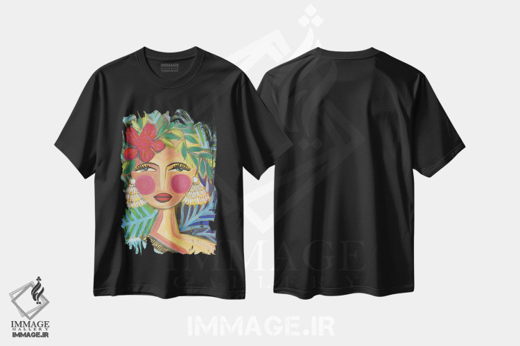 تیشرت طرح دار الهه یونانی، دکور بوهمی اثر برندا بوش | immage.ir