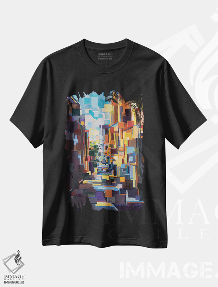 تیشرت طرح دار بدون عنوان اثر نان | immage.ir