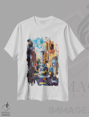 تیشرت طرح دار بدون عنوان اثر نان | فروشگاه ایماژ