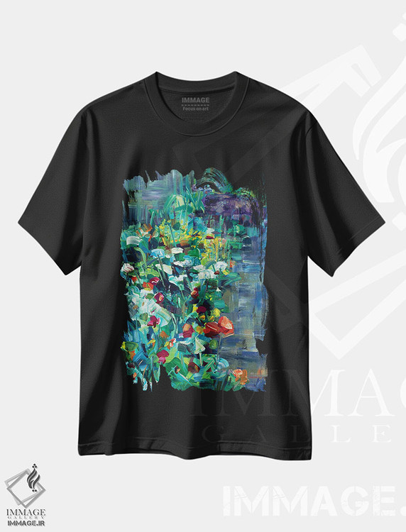 تیشرت طرح دار عشق فراوان در باغ، هنر فاخر معاصر اثر بروک بورچردینگ | فروشگاه ایماژ
