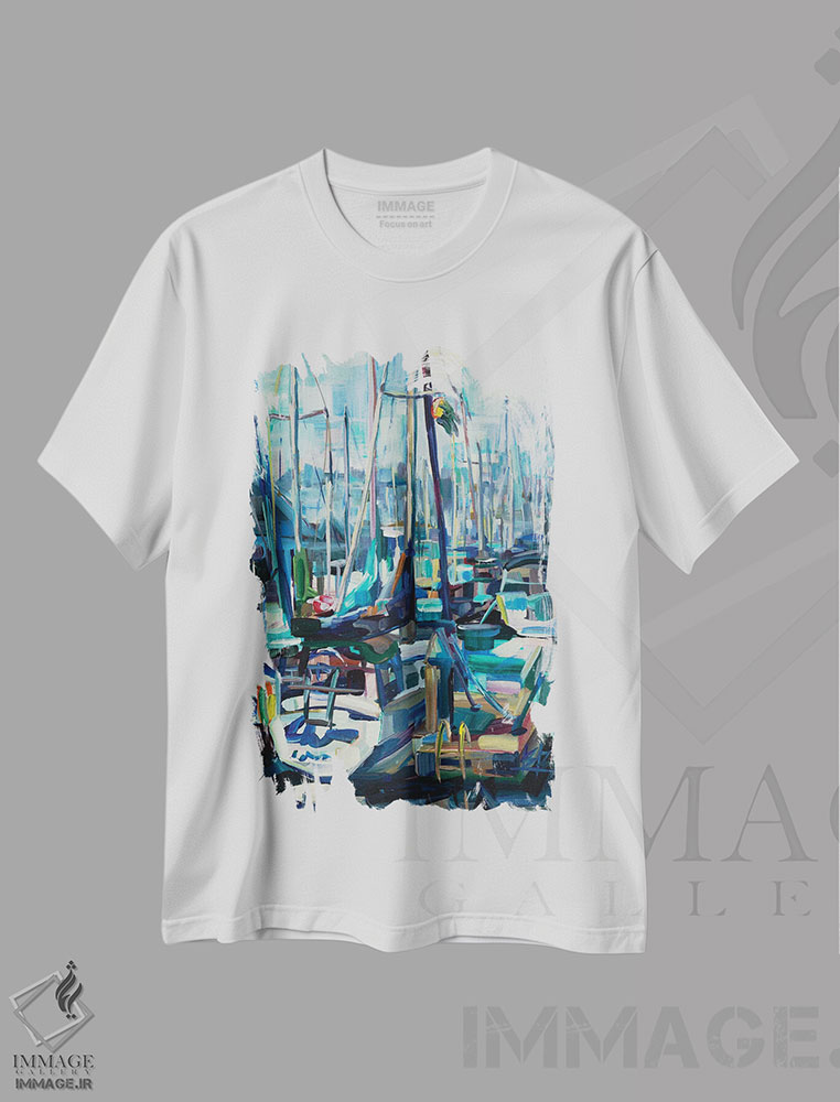 تیشرت طرح دار اسکلهٔ ادموندز، دکور معاصر اثر بروک بورچردینگ | فروشگاه ایماژ