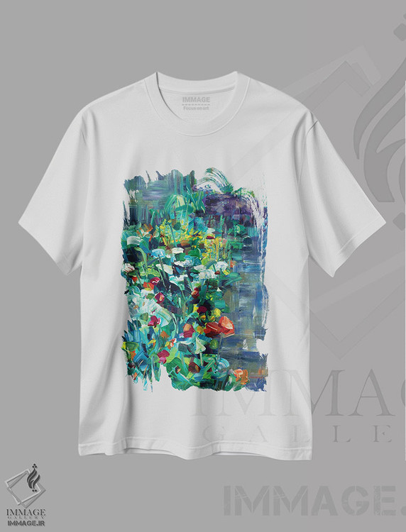 تیشرت طرح دار عشق فراوان در باغ، هنر فاخر معاصر اثر بروک بورچردینگ | immage.ir