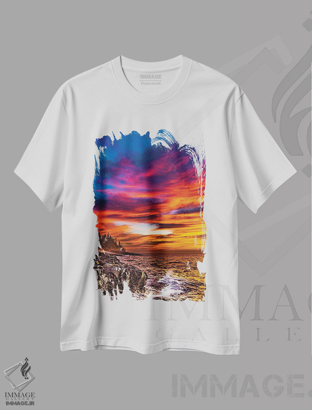 تیشرت طرح دار آغوش سپیده دم، مدیوم اثر برایان بیلکه | فروشگاه ایماژ
