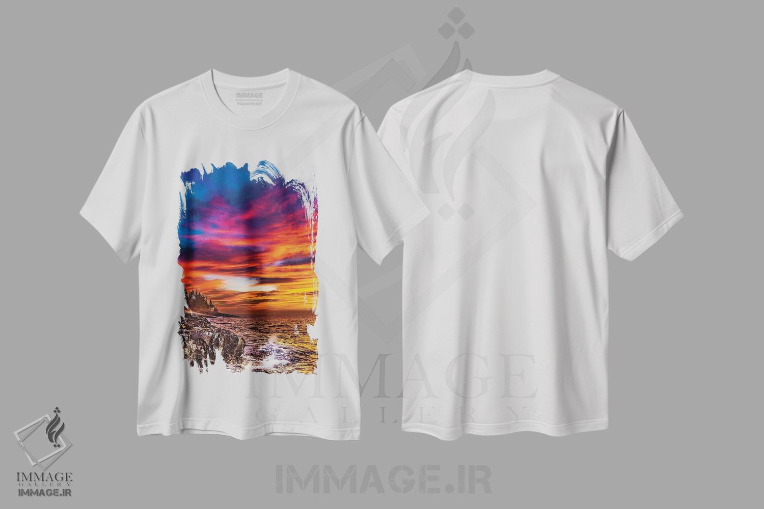 تیشرت طرح دار آغوش سپیده دم، مدیوم اثر برایان بیلکه | فروشگاه ایماژ