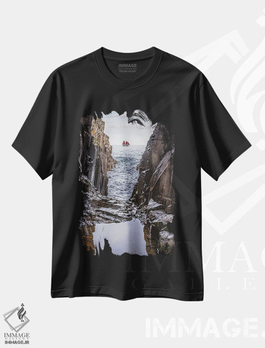 تیشرت طرح دار ماجراجویی فراتر از صخره ها، مدیوم اثر برایان بیلکه | فروشگاه ایماژ
