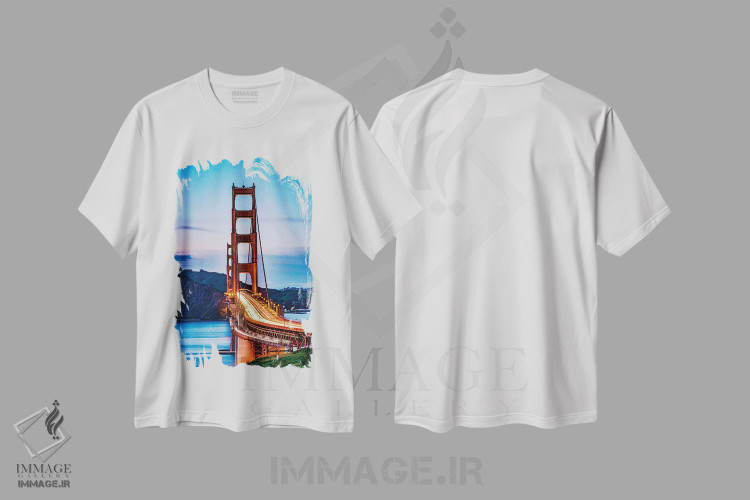 تیشرت طرح دار پلی میان شفق، مدیوم اثر برایان بیلکه | فروشگاه ایماژ