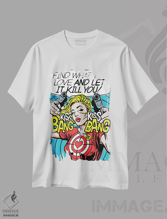 تیشرت طرح دار آنچه را دوست داری پیدا کن، هنر فاخر معاصر اثر بوچر بیلی | immage.ir