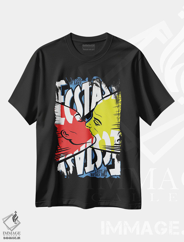 تیشرت طرح دار رنگ شهوت، هنر دیجیتال اثر بوچر بیلی | فروشگاه ایماژ