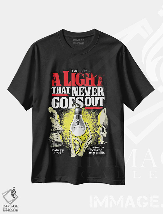 تیشرت طرح دار نوری که هرگز خاموش نمی شود، هنر دیجیتال اثر بوچر بیلی | فروشگاه ایماژ