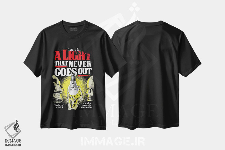 تیشرت طرح دار نوری که هرگز خاموش نمی شود، هنر دیجیتال اثر بوچر بیلی | فروشگاه ایماژ