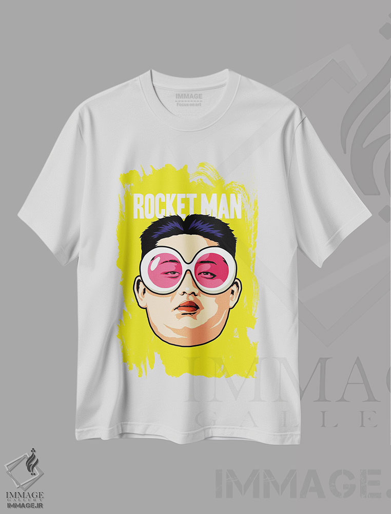 تیشرت طرح دار مرد موشکی، هنر دیجیتال اثر بوچر بیلی | immage.ir