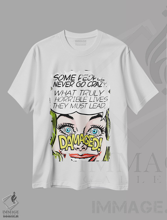 تیشرت طرح دار هرگز دیوانه نشو، هنر فاخر معاصر اثر بوچر بیلی | immage.ir
