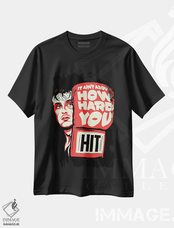 تیشرت طرح دار چقدر محکم ضربه می زنی، هنر دیجیتال اثر بوچر بیلی | فروشگاه ایماژ