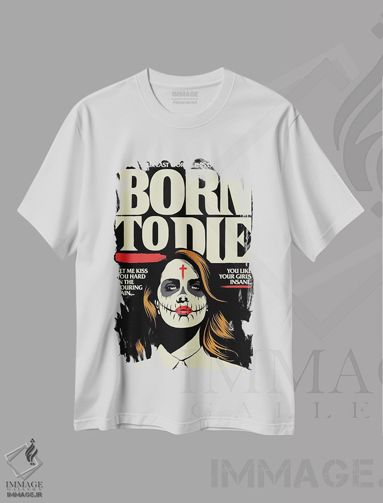 تیشرت طرح دار متولد شده، تایپوگرافی اثر بوچر بیلی | immage.ir