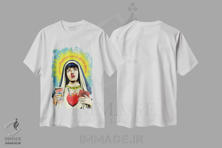 تیشرت طرح دار دوشیزه پالپ، هنر دیجیتال اثر بوچر بیلی | فروشگاه ایماژ