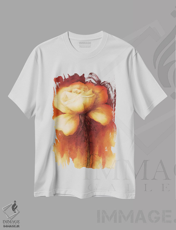 تیشرت طرح دار گل رز I، تزئینی اثر بتی جانسما | immage.ir