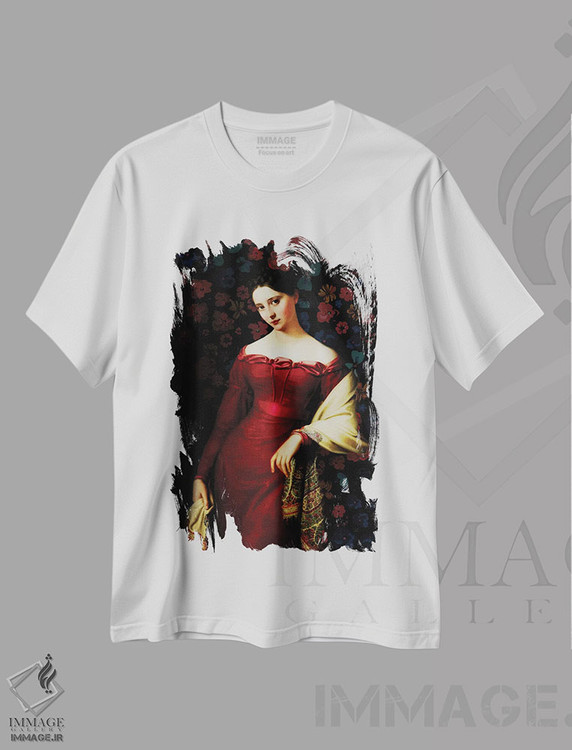 تیشرت طرح دار پرتره زن کلاسیک XXXV، تزئینی اثر بونا فیدسا | فروشگاه ایماژ