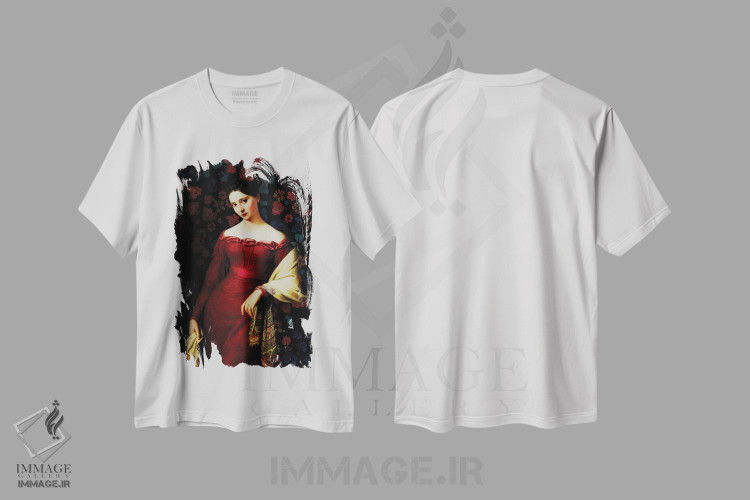 تیشرت طرح دار پرتره زن کلاسیک XXXV، تزئینی اثر بونا فیدسا | فروشگاه ایماژ