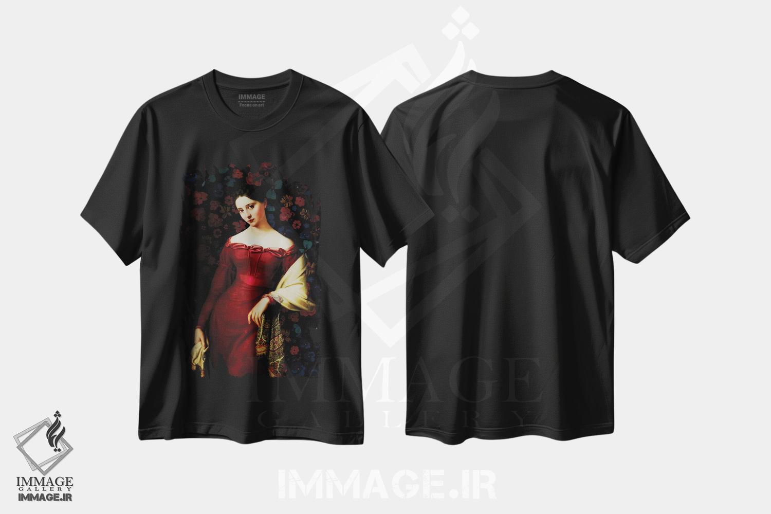 تیشرت طرح دار پرتره زن کلاسیک XXXV، تزئینی اثر بونا فیدسا | immage.ir