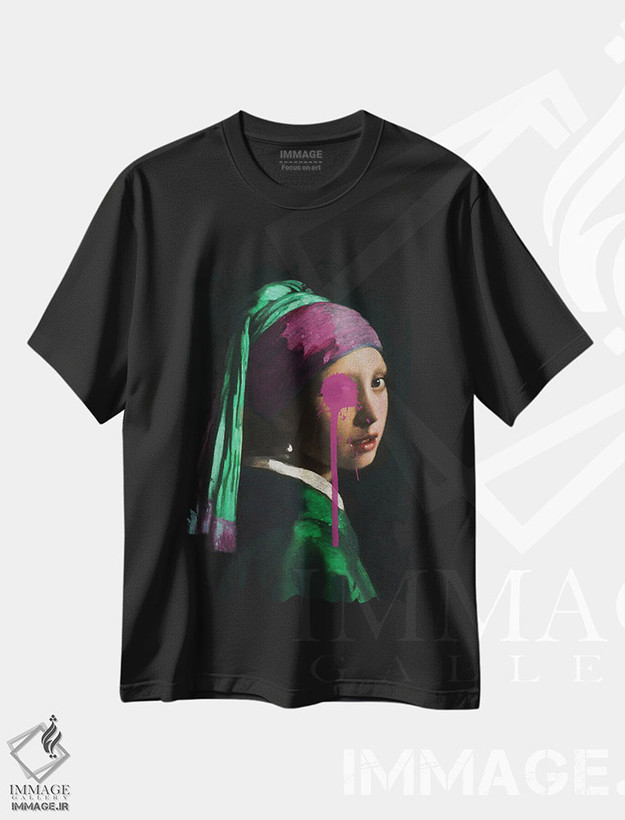 تیشرت طرح دار پاشیدن رنگ در جای اشتباه، هنر دیجیتال اثر بونا فیدسا | فروشگاه ایماژ