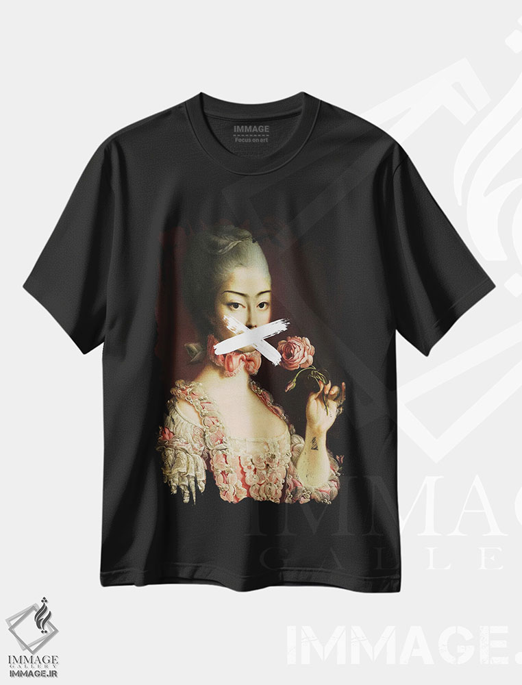 تیشرت طرح دار نمی توانم صحبت کنم، هنر دیجیتال اثر بونا فیدسا | immage.ir