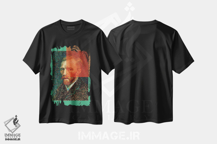 تیشرت طرح دار کلاژ پرتره ون گوگ XI، تزئینی اثر بونا فیدسا | فروشگاه ایماژ