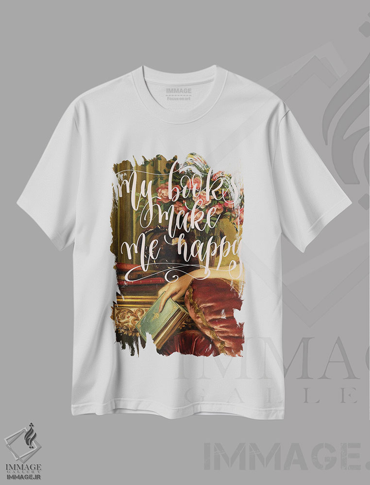 تیشرت طرح دار هنر کتاب کلاسیک، تزئینی اثر بونا فیدسا | فروشگاه ایماژ