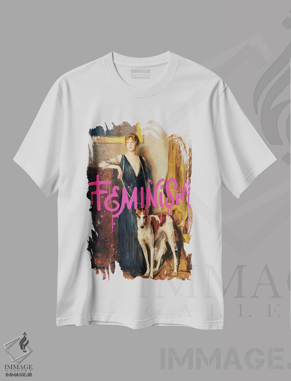 تیشرت طرح دار هنر فمینیستی، تزئینی اثر بونا فیدسا | فروشگاه ایماژ