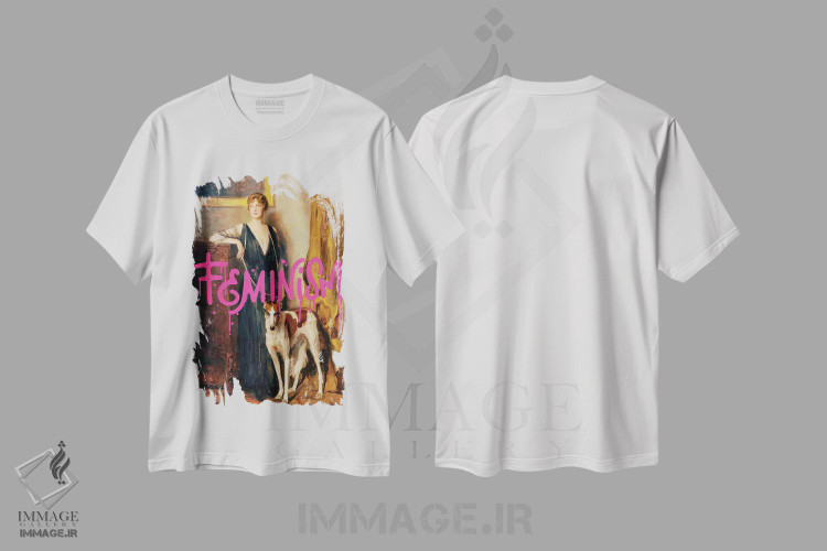 تیشرت طرح دار هنر فمینیستی، تزئینی اثر بونا فیدسا | فروشگاه ایماژ