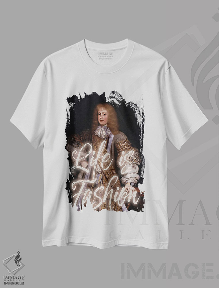 تیشرت طرح دار زندگی یعنی مد، تزئینی اثر بونا فیدسا | فروشگاه ایماژ