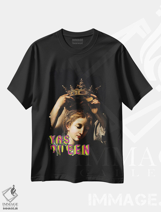 تیشرت طرح دار ملکه باش، تزئینی اثر بونا فیدسا | فروشگاه ایماژ