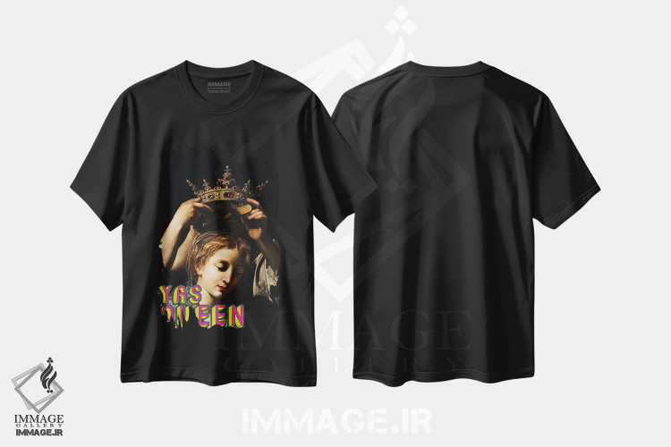 تیشرت طرح دار ملکه باش، تزئینی اثر بونا فیدسا | فروشگاه ایماژ