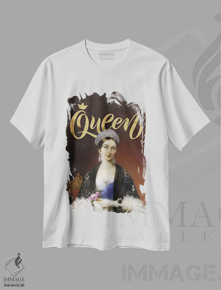 تیشرت طرح دار ملکه، تزئینی اثر بونا فیدسا | immage.ir