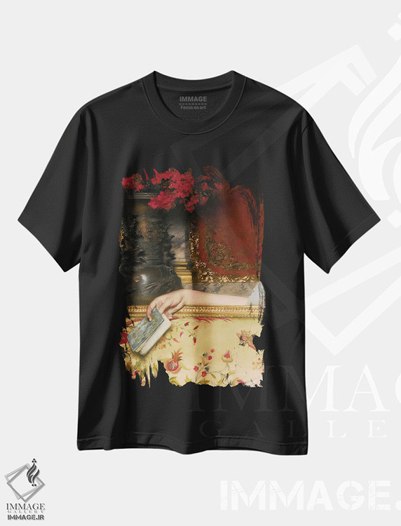 تیشرت طرح دار زن کتابخوان، تزئینی اثر بونا فیدسا | فروشگاه ایماژ