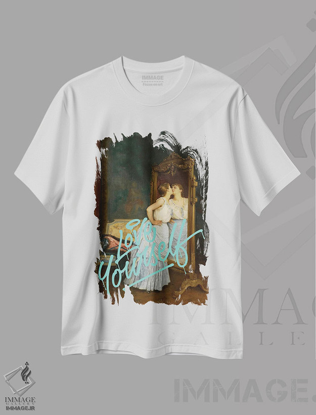 تیشرت طرح دار پرتره عشق به خود کلاسیک، تزئینی اثر بونا فیدسا | فروشگاه ایماژ