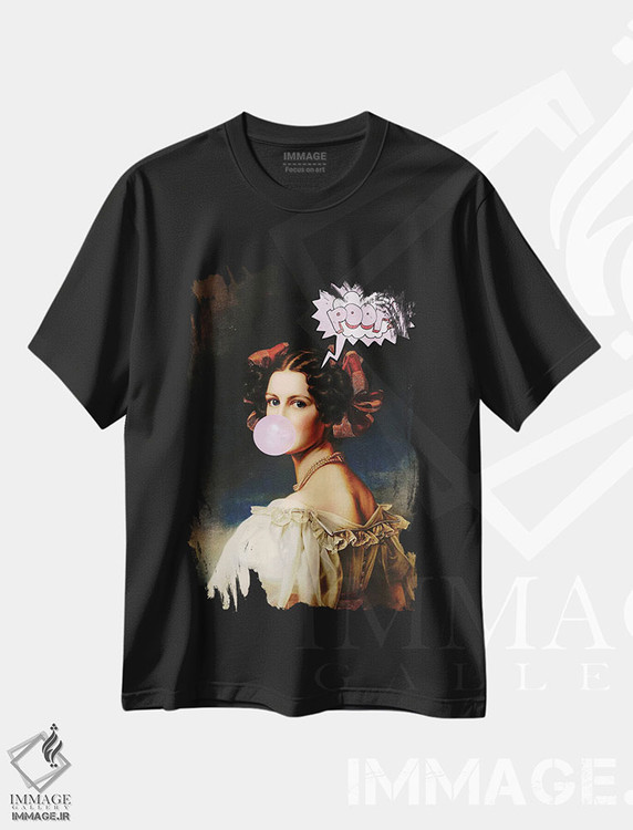 تیشرت طرح دار پرتره زن پاپ، تزئینی اثر بونا فیدسا | immage.ir