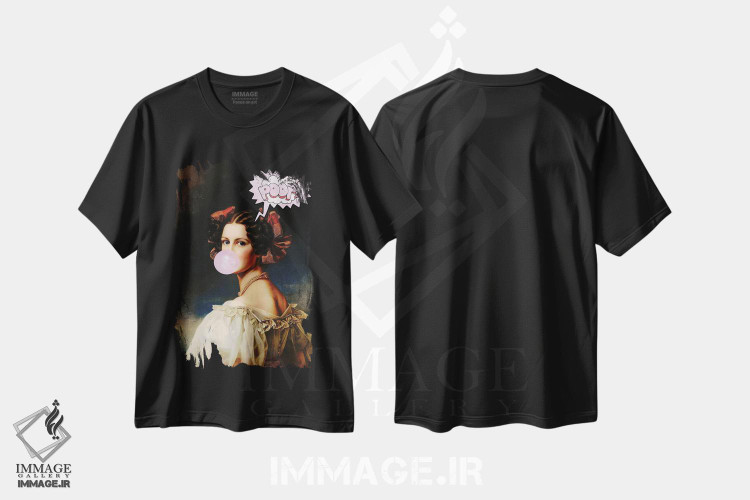تیشرت طرح دار پرتره زن پاپ، تزئینی اثر بونا فیدسا | immage.ir
