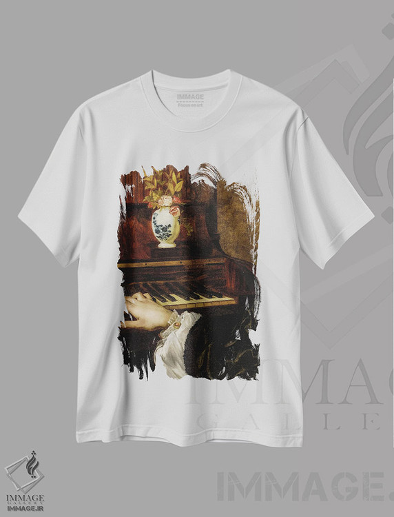 تیشرت طرح دار نقاشی جزئیات کلاسیک، دکوراسیون جایگزین اثر بونا فیدسا | فروشگاه ایماژ